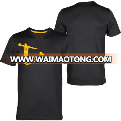 man's black t shirt, back print t shirt, basketball printing t shirt