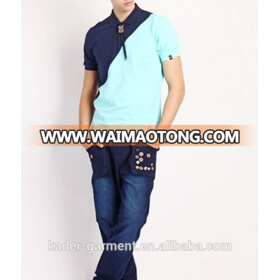 Color blocking Combination Polo Shirts , Color Block Polo Shirts ,Golf Shirts