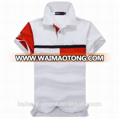 Block Color Mens Two Button Short Sleeve Polo Shirts