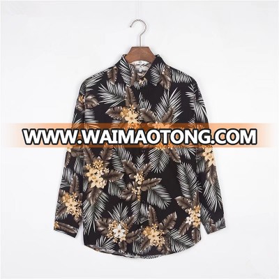 2017 wholesale custom floral print high quality polo shirt for men