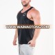 custom embroidered black gym top men sports clothing