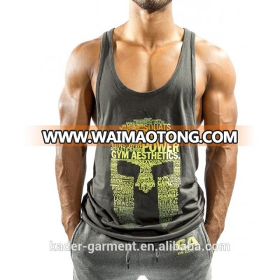 Custom Printed Stringer Vest Gym Singlet For Men